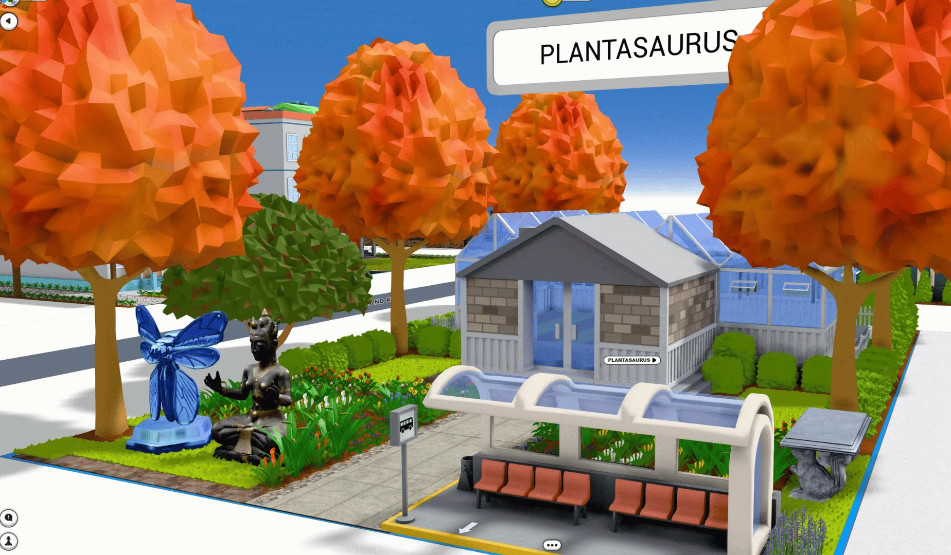 Plantasaurus, a user-created structure in Upland
